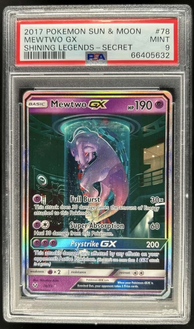 2017 Pokemon Shining Legends Mewtwo #78/73 PSA 9