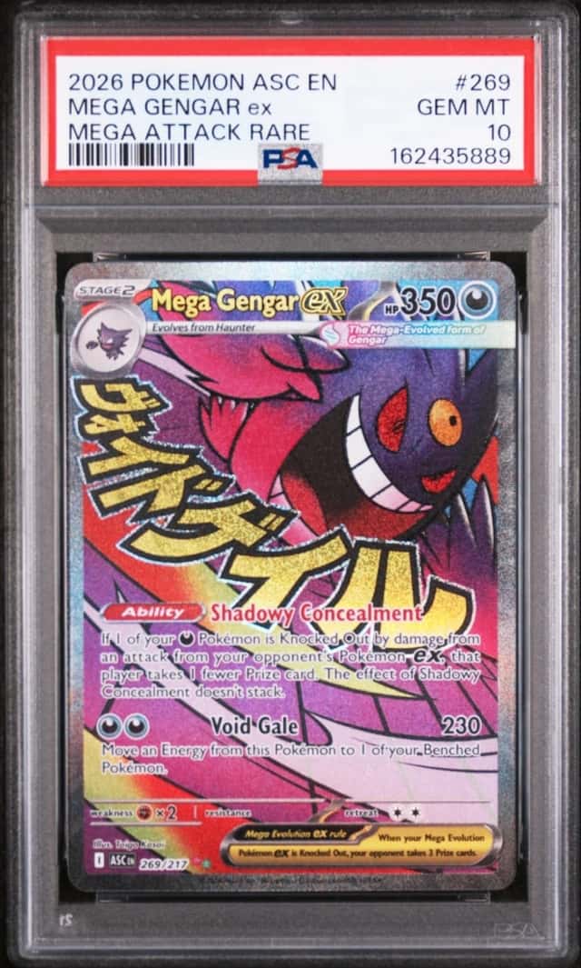 2026 POKEMON ASC EN-ASCENDED HEROES MEGA ATTACK RARE #269 MEGA GENGAR EX PSA 10