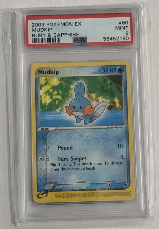 2003 POKEMON EX RUBY & SAPPHIRE #60 MUDKIP PSA 9