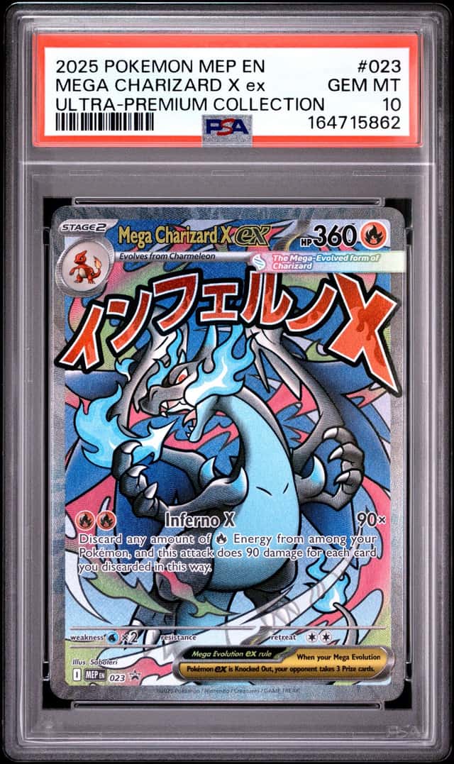 2025 POKEMON MEP EN-ME ULTRA-PREMIUM COLLECTION #023 MEGA CHARIZARD X EX PSA 10