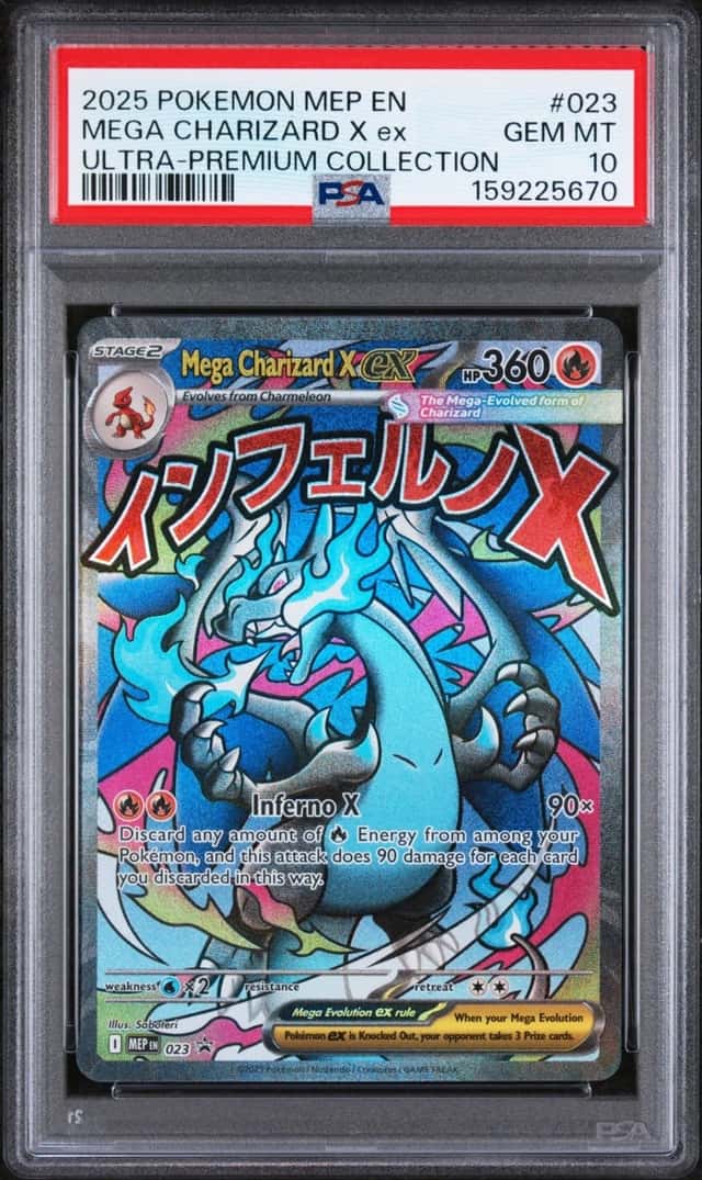 2025 POKEMON MEP EN-ME ULTRA-PREMIUM COLLECTION #023 MEGA CHARIZARD X EX PSA 10