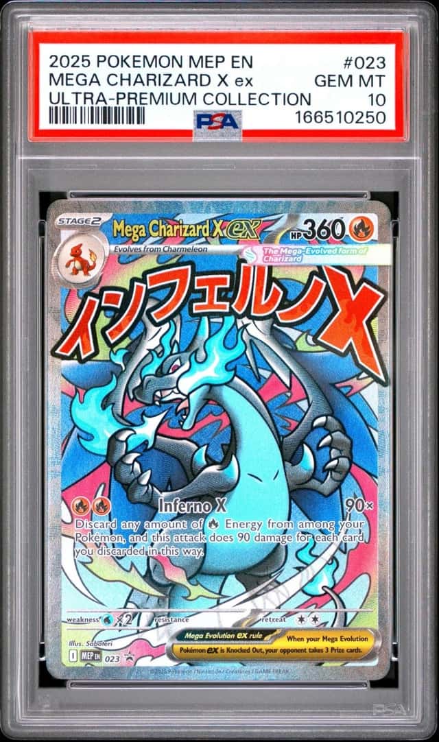 2025 POKEMON MEP PROMO ULTRA-PREMIUM COLLECTION #023 MEGA CHARIZARD X EX PSA 10