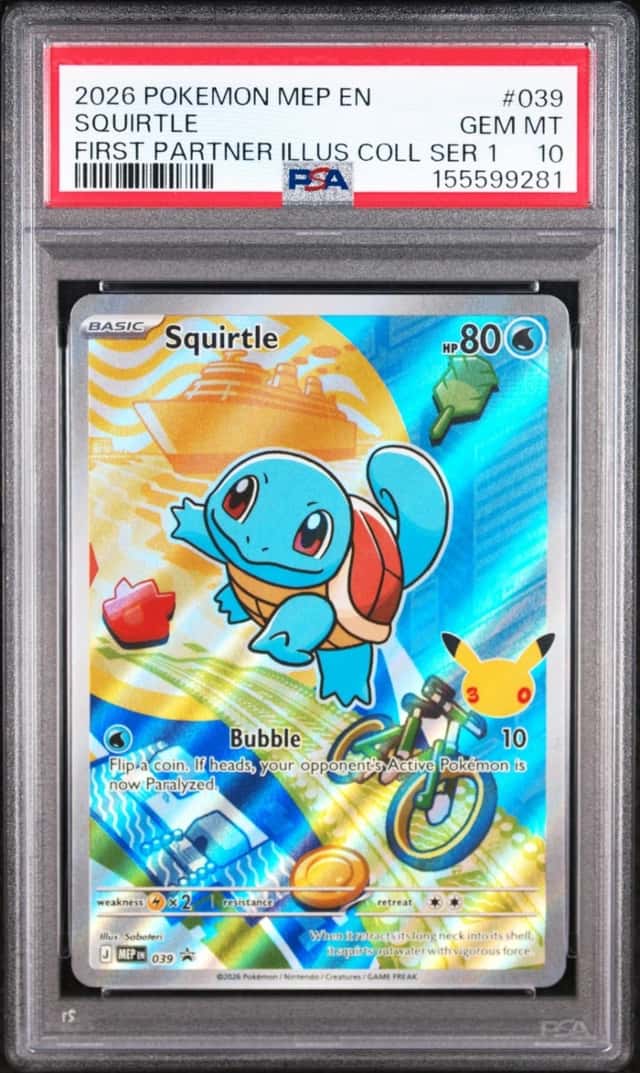 2026 POKEMON MEP FIRST PARTNER ILLUSTRATION COLLECTION #039 SQUIRTLE PSA 10