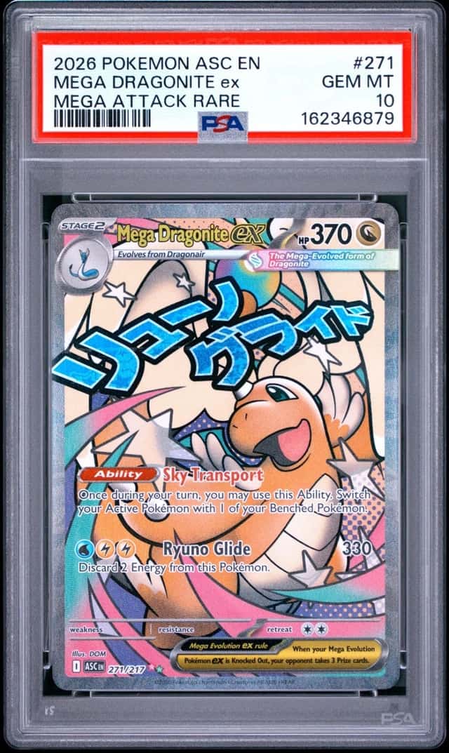 2026 POKEMON ASC EN-ASCENDED HEROES MEGA ATTACK RARE MEGA DRAGONITE EX PSA 10