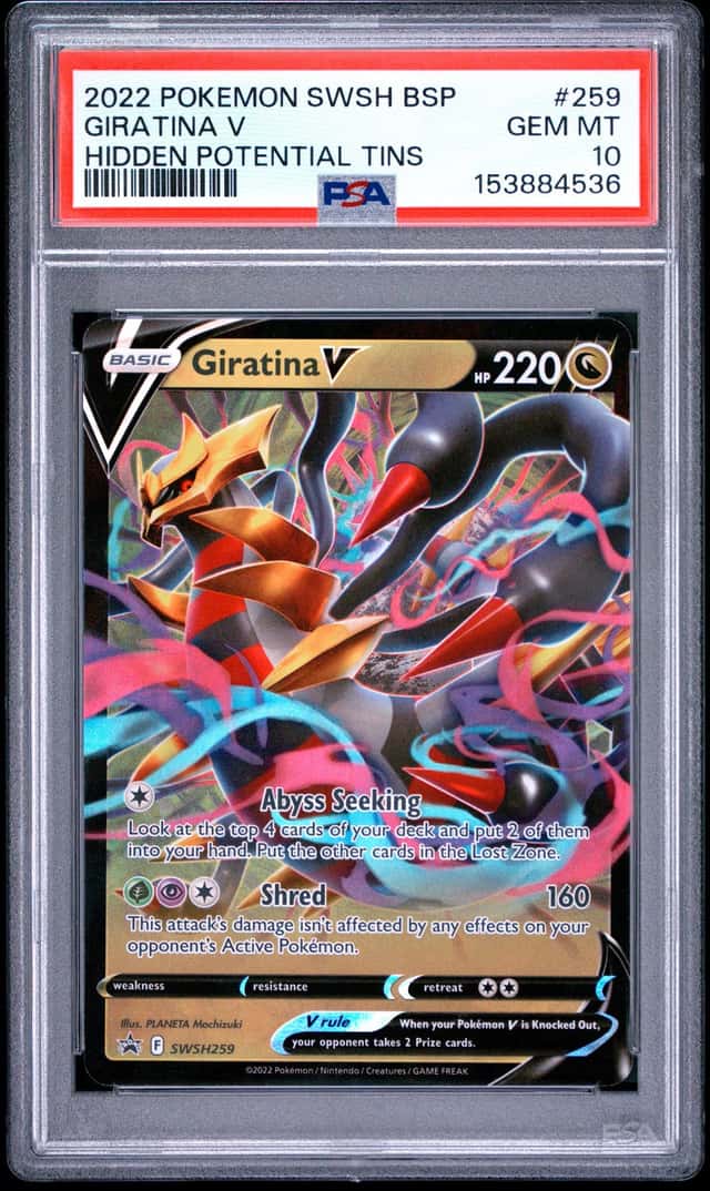 Pokemon Giratina V Swsh Black Star Promo 259 Hidden Potential Tins PSA 10