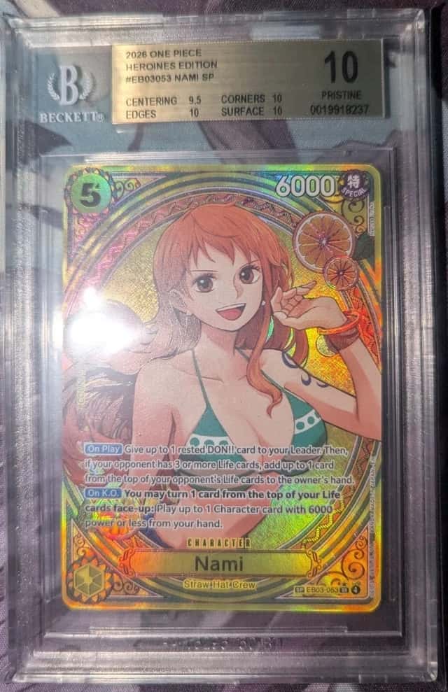 2026 One Piece TCG Nami 053 SP EB03-053  BGS 10 