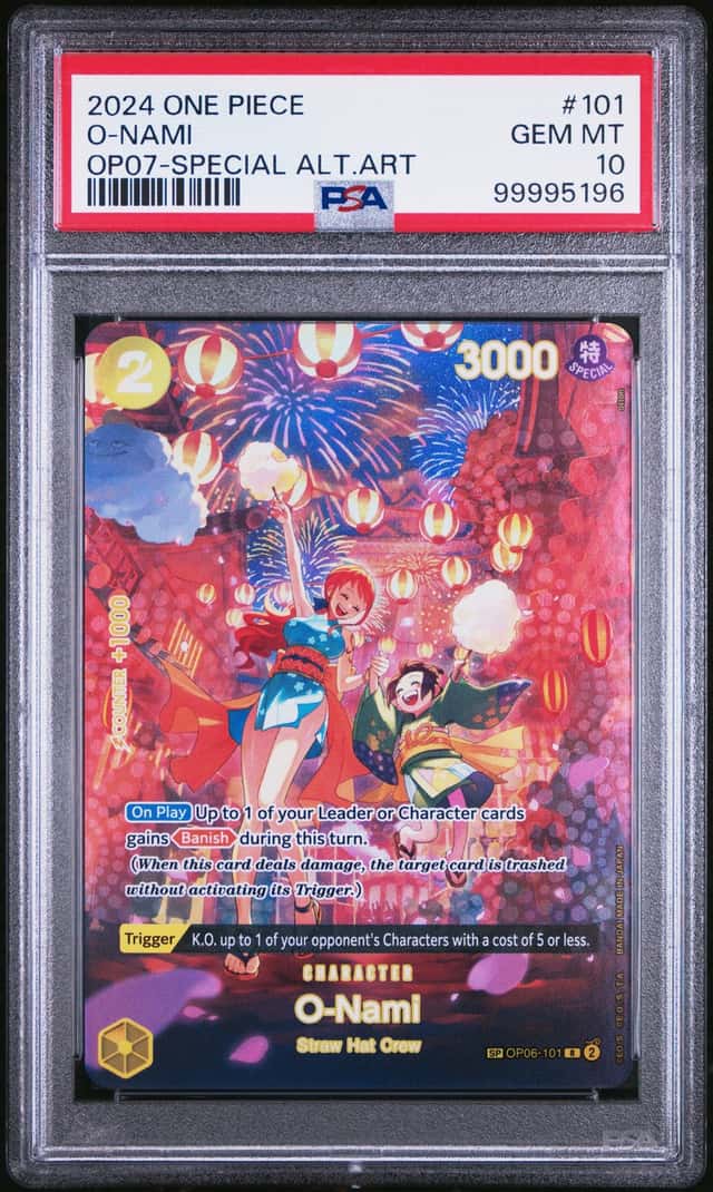 2024 One Piece OP07 EN O-Nami Special Alternate Art #101 PSA 10 GEM MINT