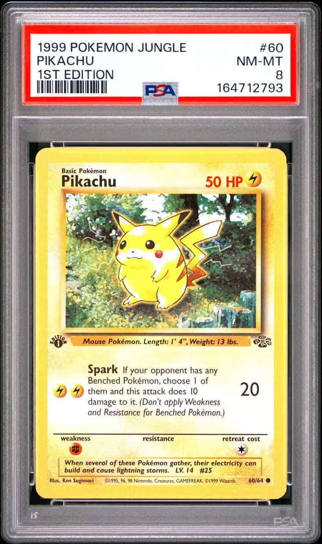 1999 Pokemon Jungle Pikachu #60 1st Edition NM-MT PSA 8 Vintage WOTC