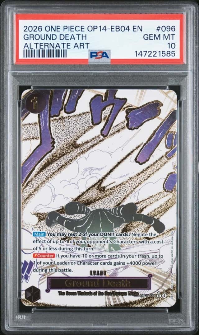 Ground Death Alt Art One Piece The Azure Sea's Seven OP14-096 English PSA 10