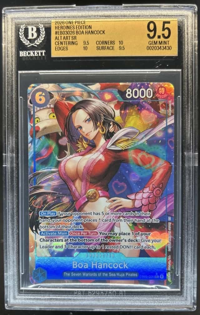 2026 One Piece Heroines Boa Hancock Special Card Alt Art #EB03-026 BGS 9.5