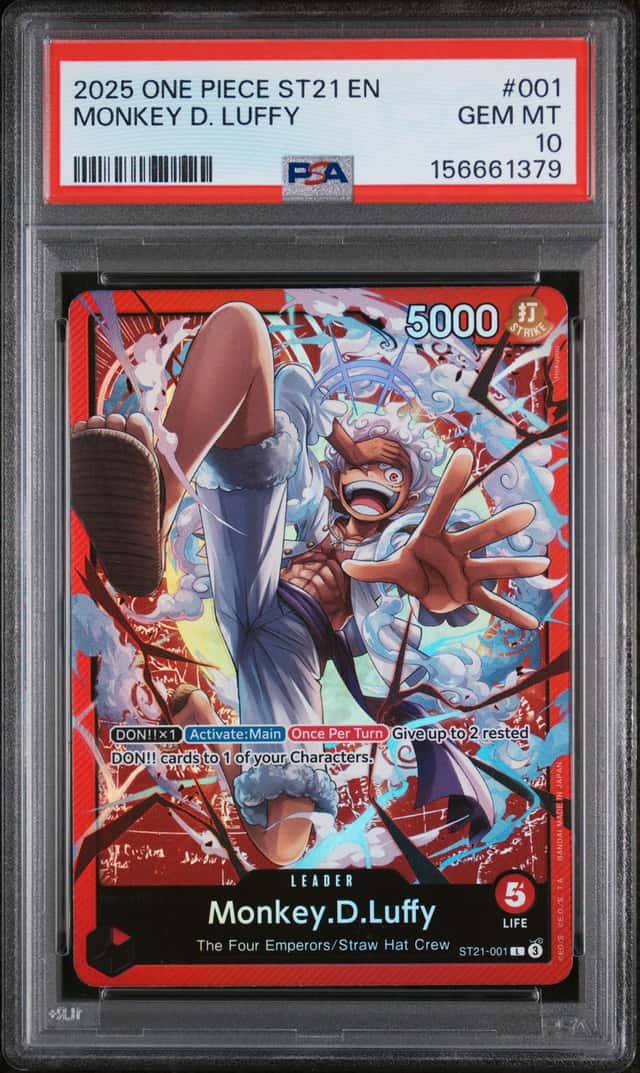 Monkey.D.Luffy ST21-001 PSA 10 2025 One Piece Starter Deck 21 EX Gear 5 Promo