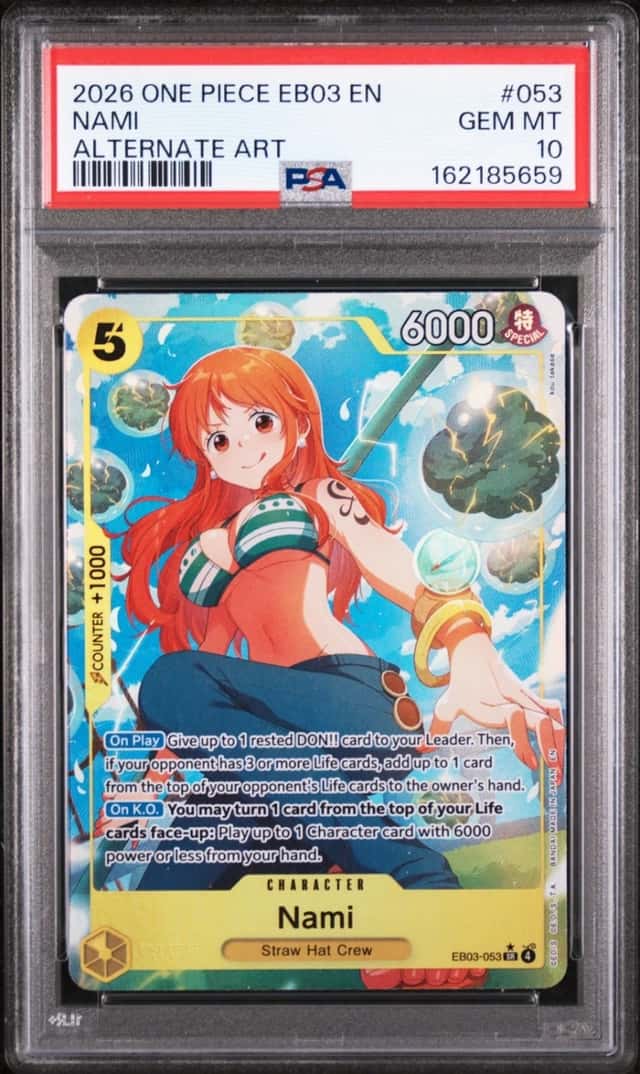 2026 ONE PIECE EB03-EXTRA BOOSTER HEROINES EDITION ALT ART #053 NAMI PSA 10