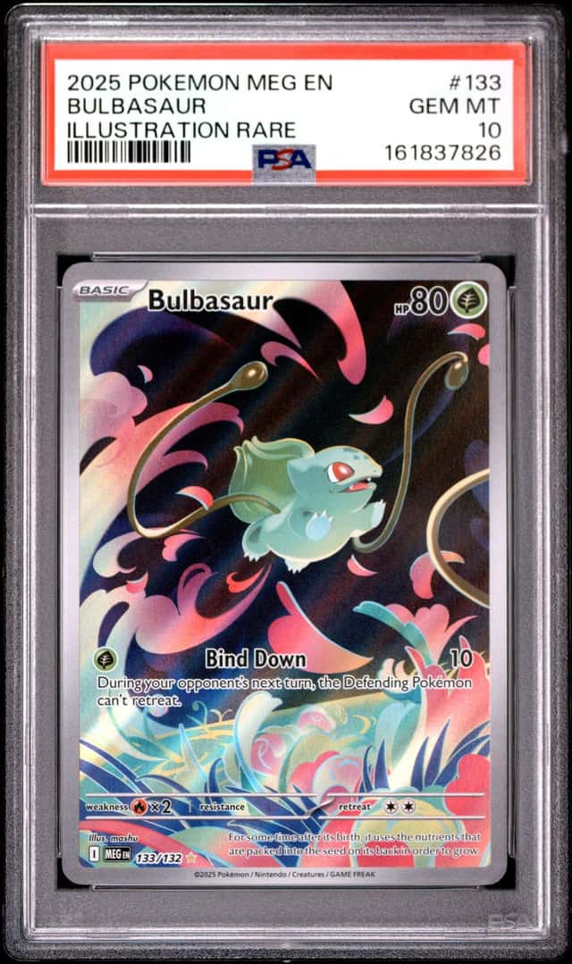 Pokemon Bulbasaur Mega Evolution 133/132 Illustration Rare PSA 10 Gem Mint