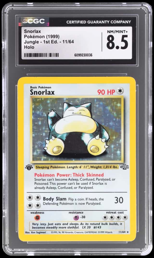 1999 Pokemon Jungle 1st Edition Holo Snorlax #11