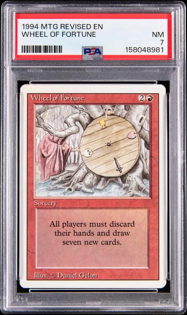 1994 Magic: The Gathering Revised Wheel of Fortune - PSA NM 7