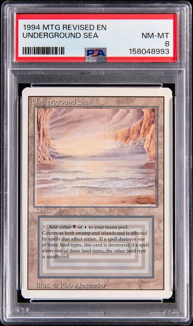 1994 Magic: The Gathering Revised Underground Sea - PSA NM-MT 8