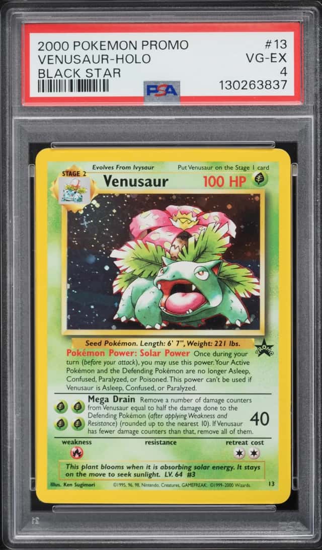 2000 Pokemon Black Star Promo Holo Venusaur #13 PSA 4 VGEX