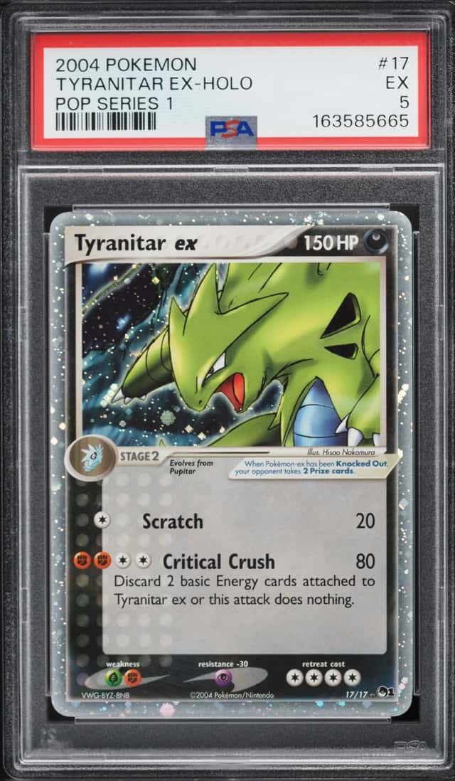 2004 Pokemon POP Series 1 Holo Tyranitar ex #17 PSA 5 EX
