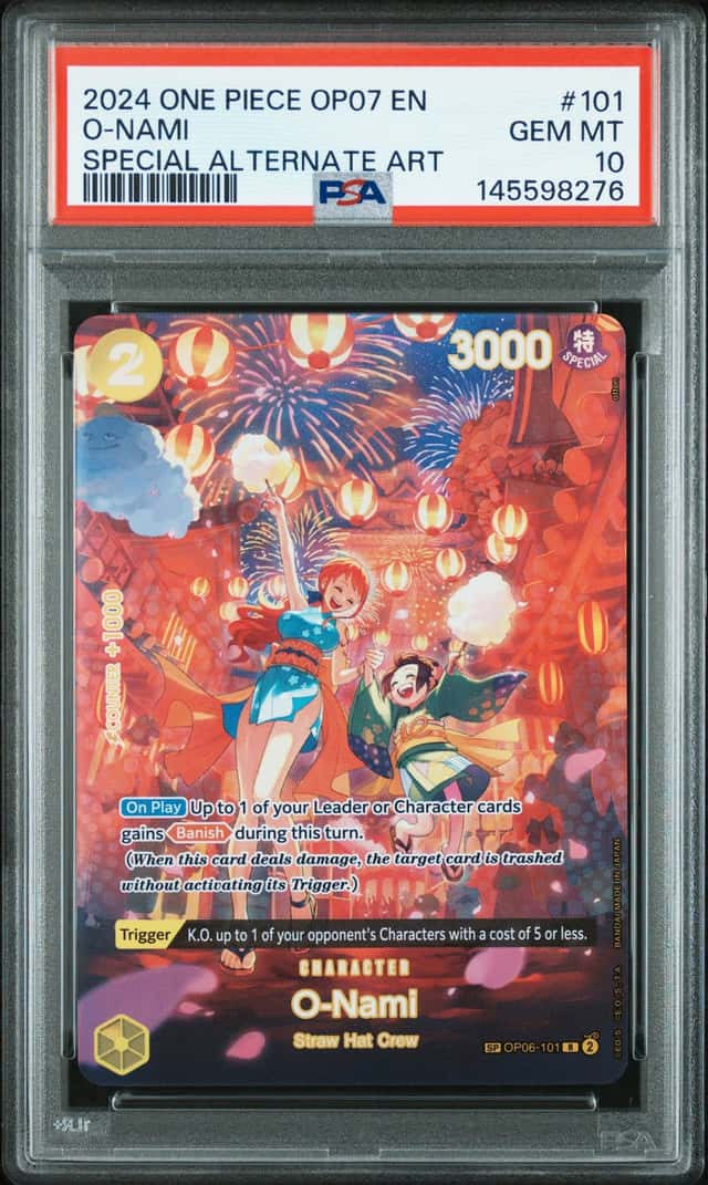 One Piece 2024 OP07 Special Alternate Art O-Nami #101 PSA 10 Gem Mint