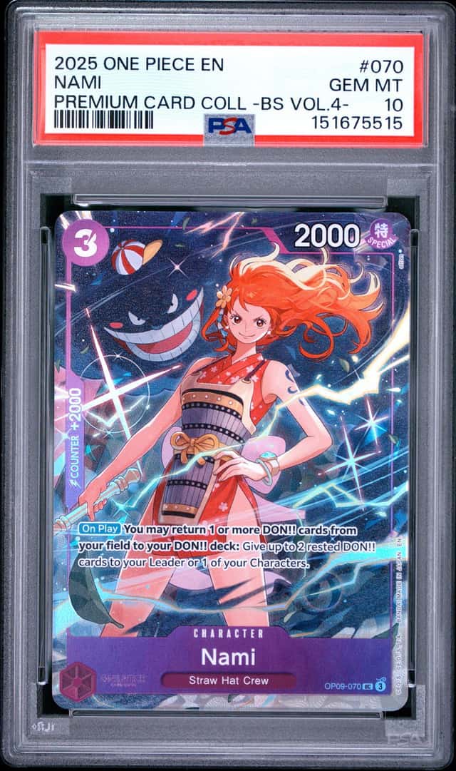 #2 2025 One Piece En Premium Card Coll BS Vol 4 #070 Nami PSA 10 GEM MINT