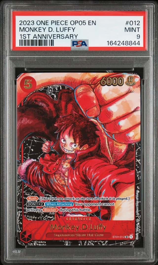 RARE 2023 ONE PIECE OP05-AWAKENING OF THE NEW ERA #012 MONKEY D. LUFFY PSA 9