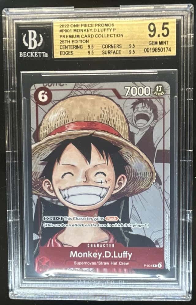 2022 One Piece Promos Monkey.D.Luffy Premium Card 25th Edition #P-001 BGS 9.5