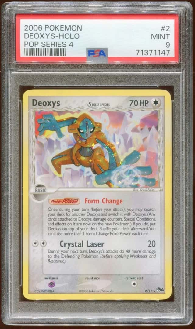 2006 POKEMON POP SERIES 4 DEOXYS #2/17 RARE PROMO HOLO FOIL PSA 9 E8