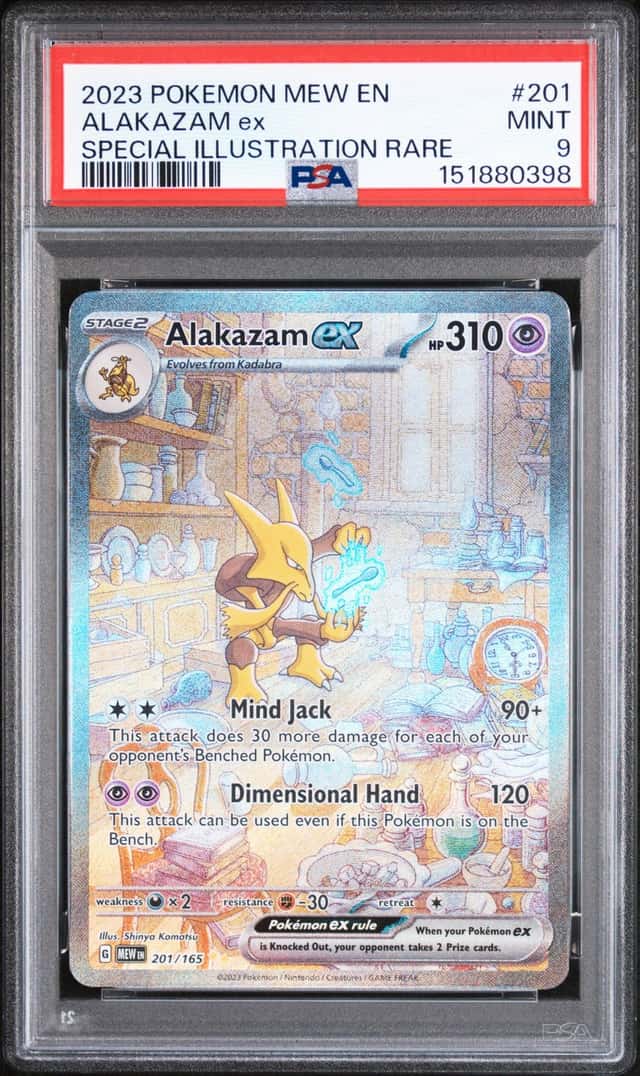 Pokemon SV Scarlet & Violet 151 Alakazam ex #201/165 SIR Holo PSA 9 EN
