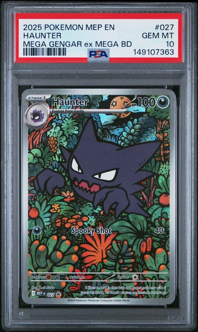 2025 Pokemon MEP Black Star Promos Haunter #027 PSA 10 GEM MINT