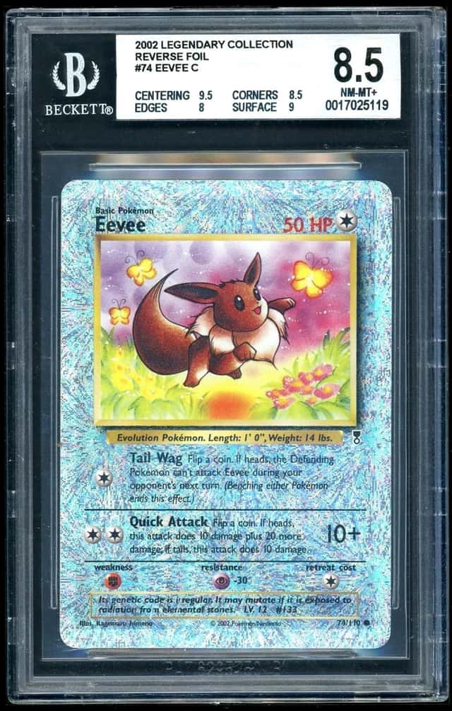 Pokemon Eevee C 2002 Legendary Collection Reverse Foil BGS 8.5