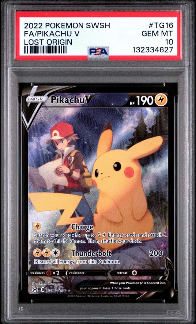 Pokemon 2022 Pikachu V TG16/TG30 Full Art Lost Origin GEM MINT PSA 10