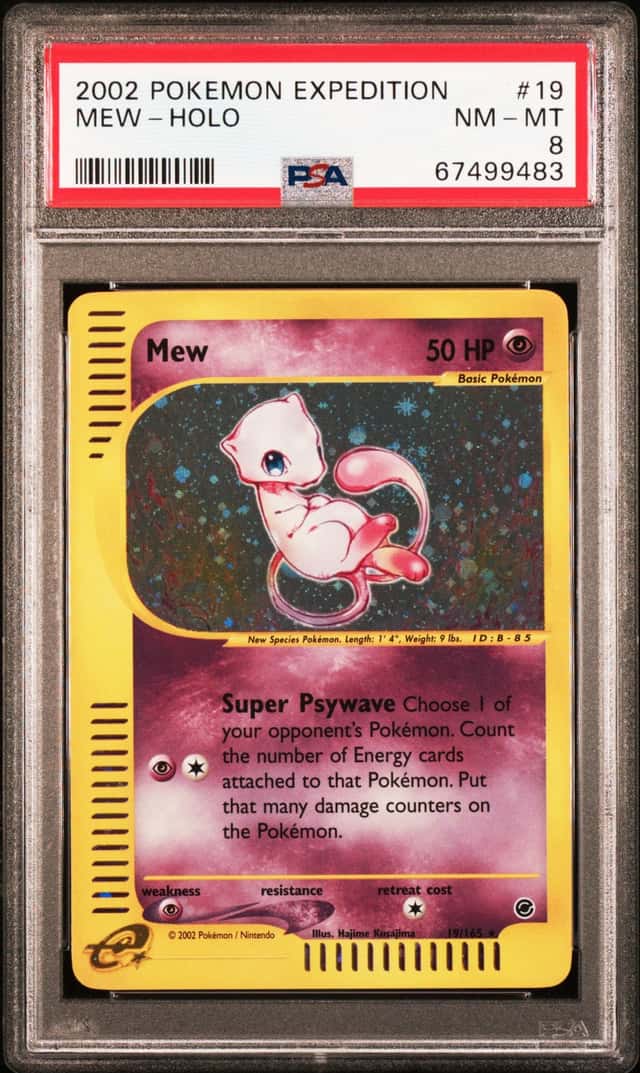 Pokemon Mew Holo Expedition 19/165 PSA 8