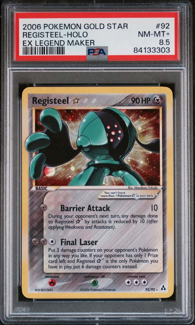 2006 Pokemon Ex Legend Maker #92 Registeel Gold Star Holo PSA 8.5 POP 9