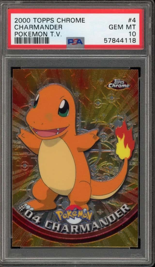 Pokemon Charmander Topps Chrome T.V. 4 PSA 10 Gem Mint