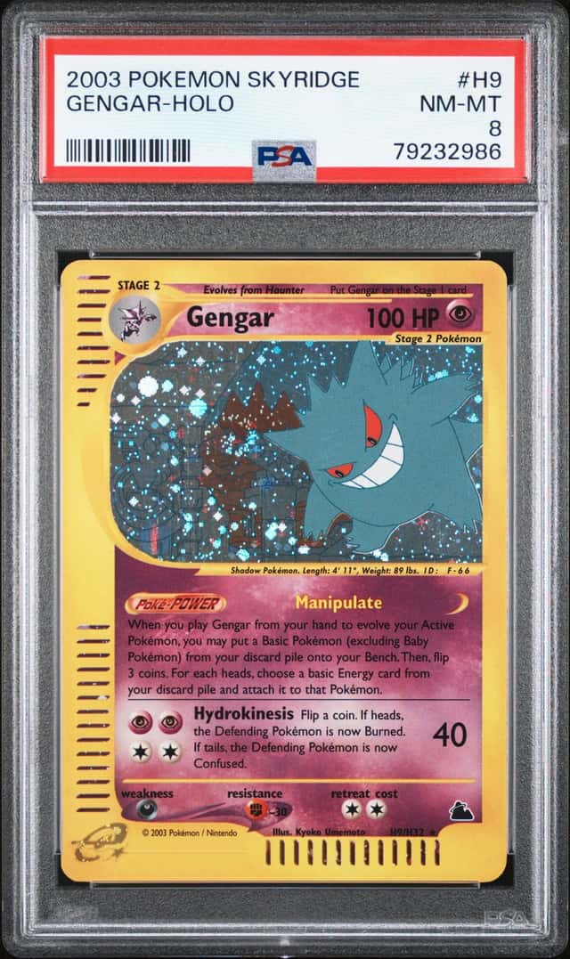 Pokemon Gengar Holo Skyridge H9/144 PSA 8
