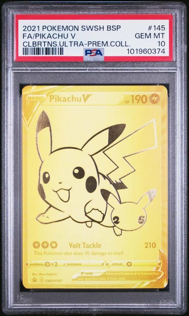 Pokemon Pikachu V 145 Celebrations Ultra-Premium Coll. Full Art Promo PSA 10