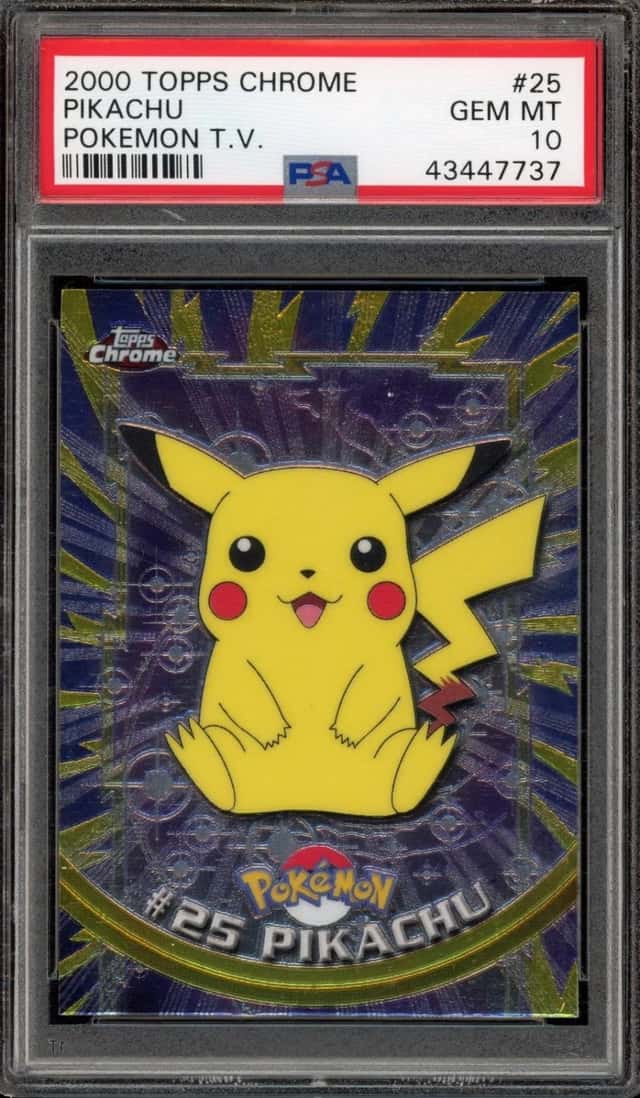 Pokemon Pikachu Topps Chrome T.V. 25 PSA 10 Gem Mint