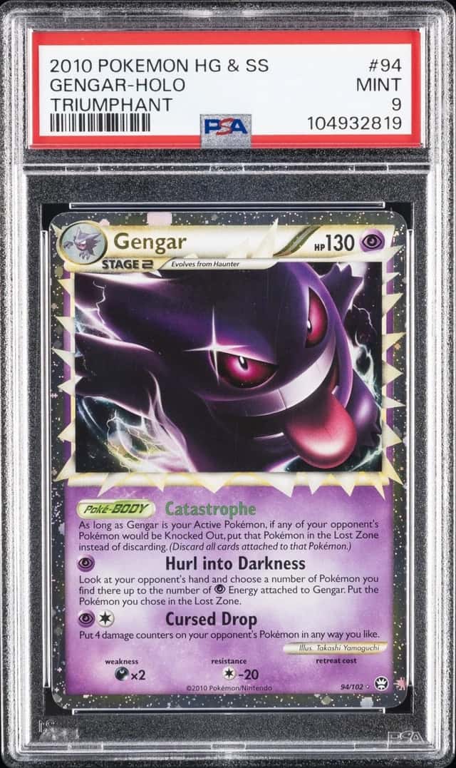 Pokemon Gengar Prime Holo Triumphant 94 PSA 9 Mint