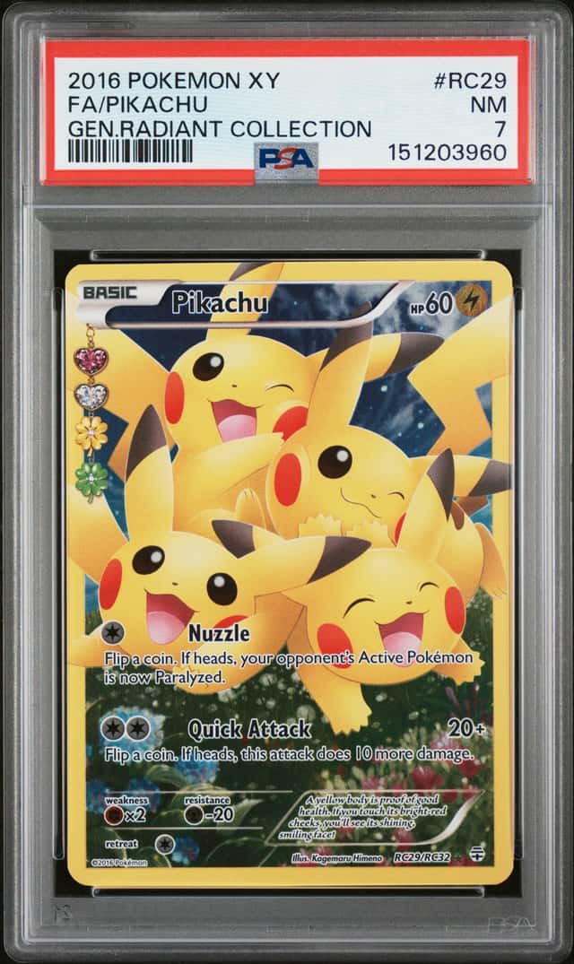 2016 Pokemon XY Gen Radiant Collection #RC29 FA/Pikachu PSA 7 NM