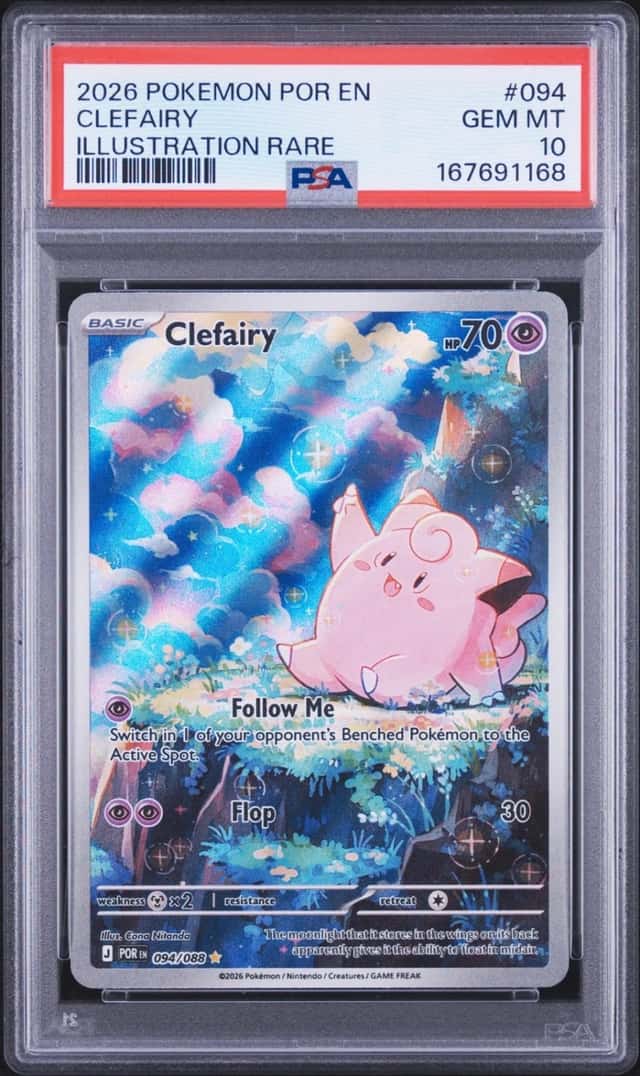 2026 POKEMON POR EN-PERFECT ORDER ILLUSTRATION RARE #094 CLEFAIRY PSA 10