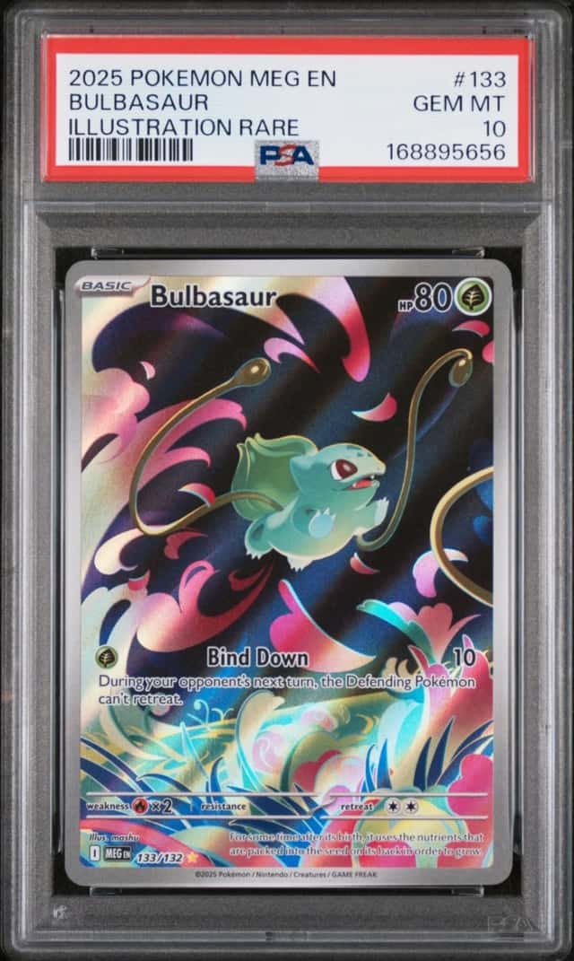 2025 POKEMON MEG EN-MEGA EVOLUTION ILLUSTRATION RARE #133 BULBASAUR PSA 10