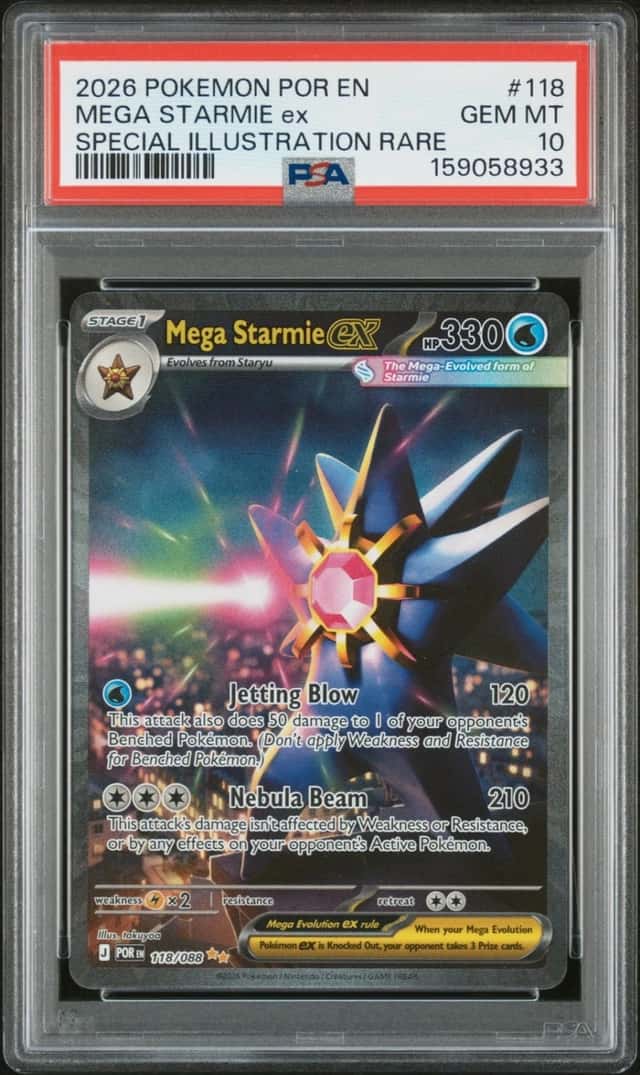 2026 POKEMON PERFECT ORDER SPECIAL ILLUSTRATION RARE MEGA STARMIE EX PSA 10