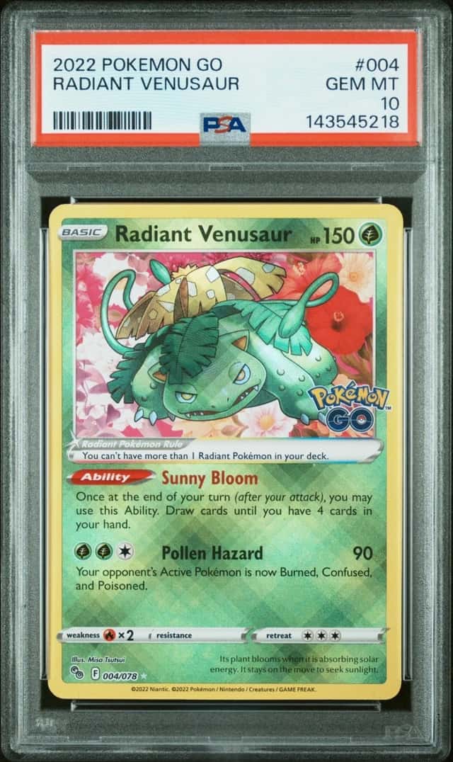 2022 POKEMON GO #004 RADIANT VENUSAUR PSA 10