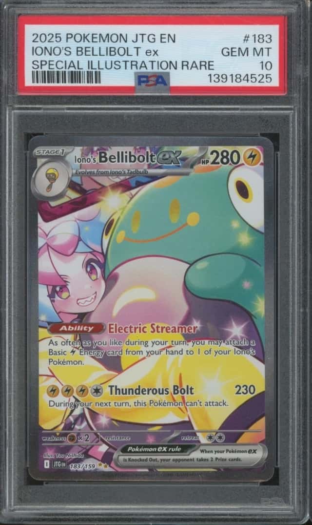 2025 Pokémon Special Illustration Rare #183 Iono's Bellibolt EX Gem Mint PSA 10