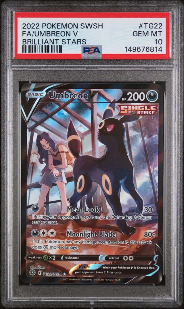 Pokemon Umbreon V TG22/TG30 PSA 10 GEM MINT Brilliant Stars Trainer Gallery 2022