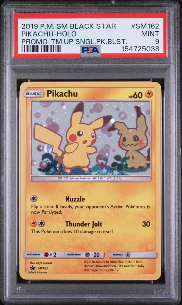 2019 POKEMON SM BLACK STAR PROMO TEAM UP SINGLE PACK BLISTERS PIKACHU-HOLO PSA 9