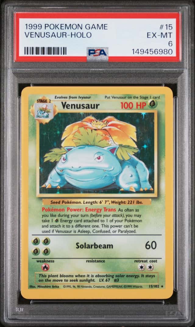 1999 Pokemon Game #15 Venusaur Holo PSA 6