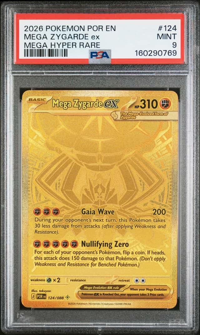 2026 Pokemon Perfect Order Mega Zygarde ex Hyper Rare #124/088 PSA 9