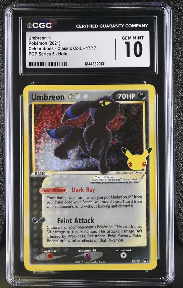 2021 Pokemon SWSH Celebrations Umbreon Classic Collection #17/17 CGC 10 GEM MINT