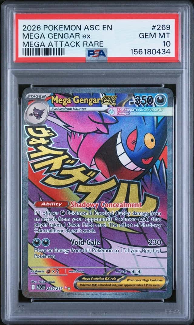 2026 Pokemon Asc En-Ascended Heroes #269 Mega Gengar Ex Mega Attack Rare PSA 10